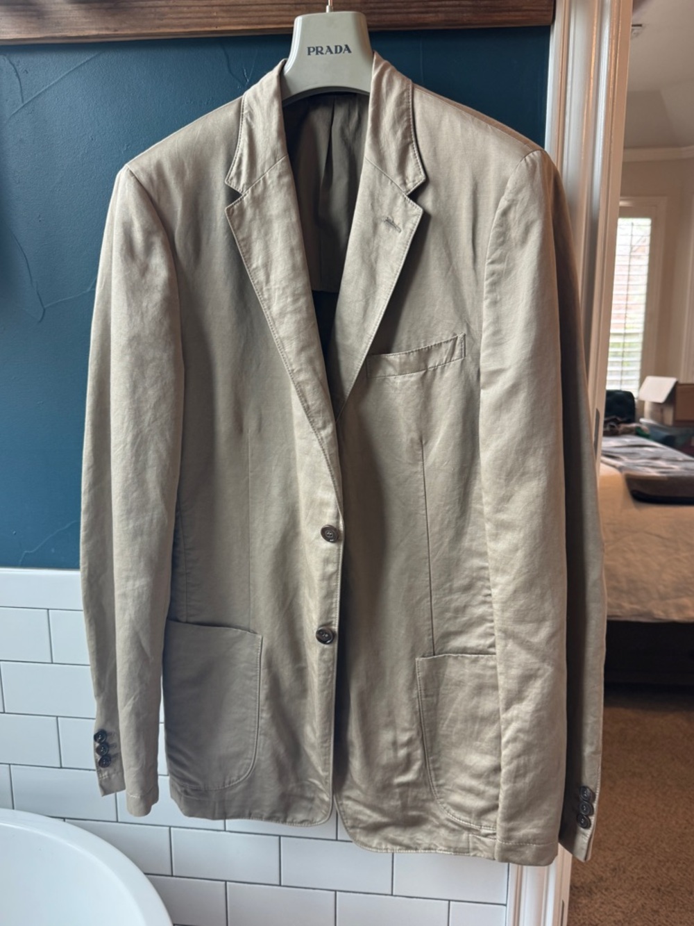 Prada Men's Beige Blazer Jacket